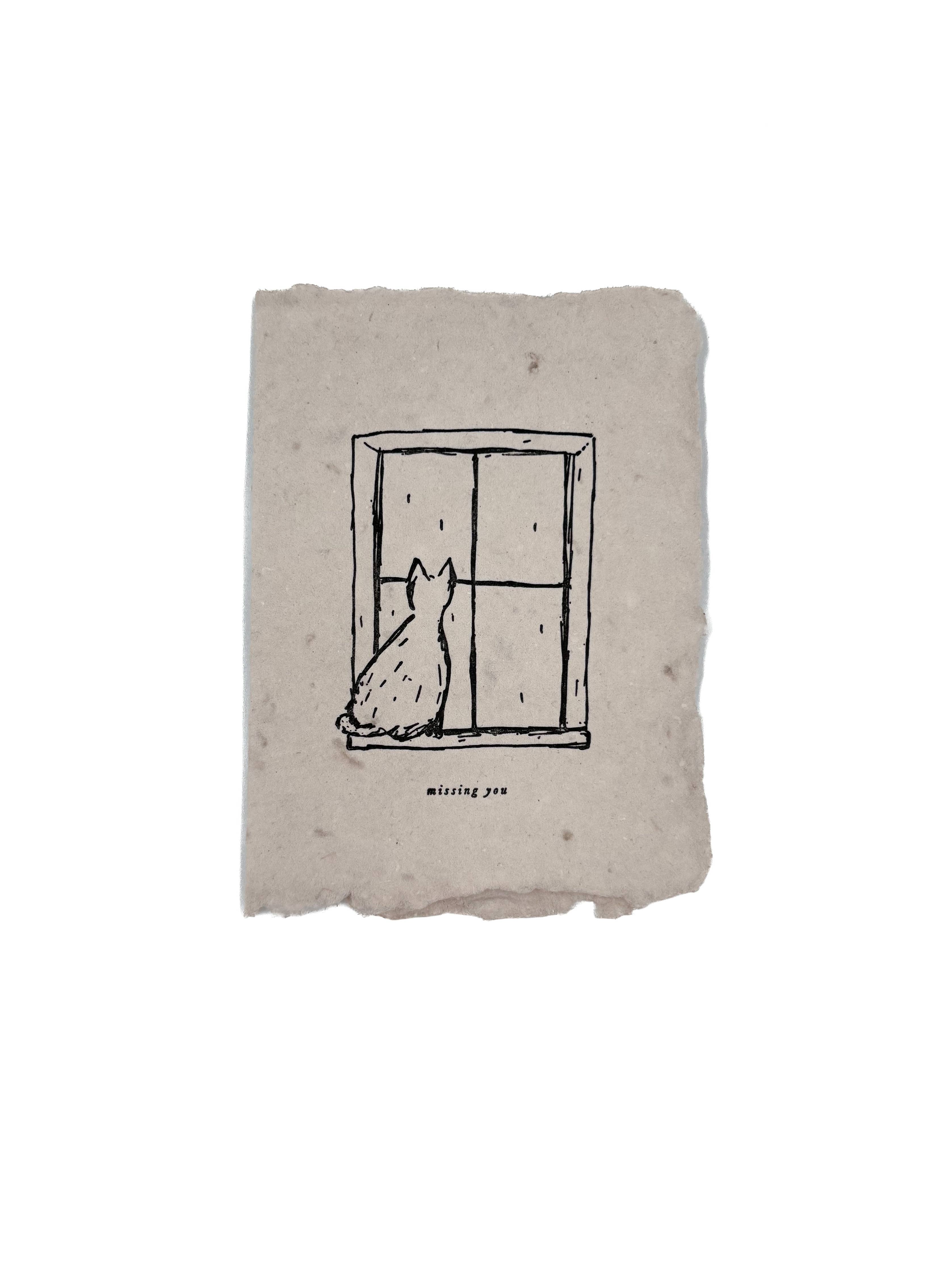 Missing you card