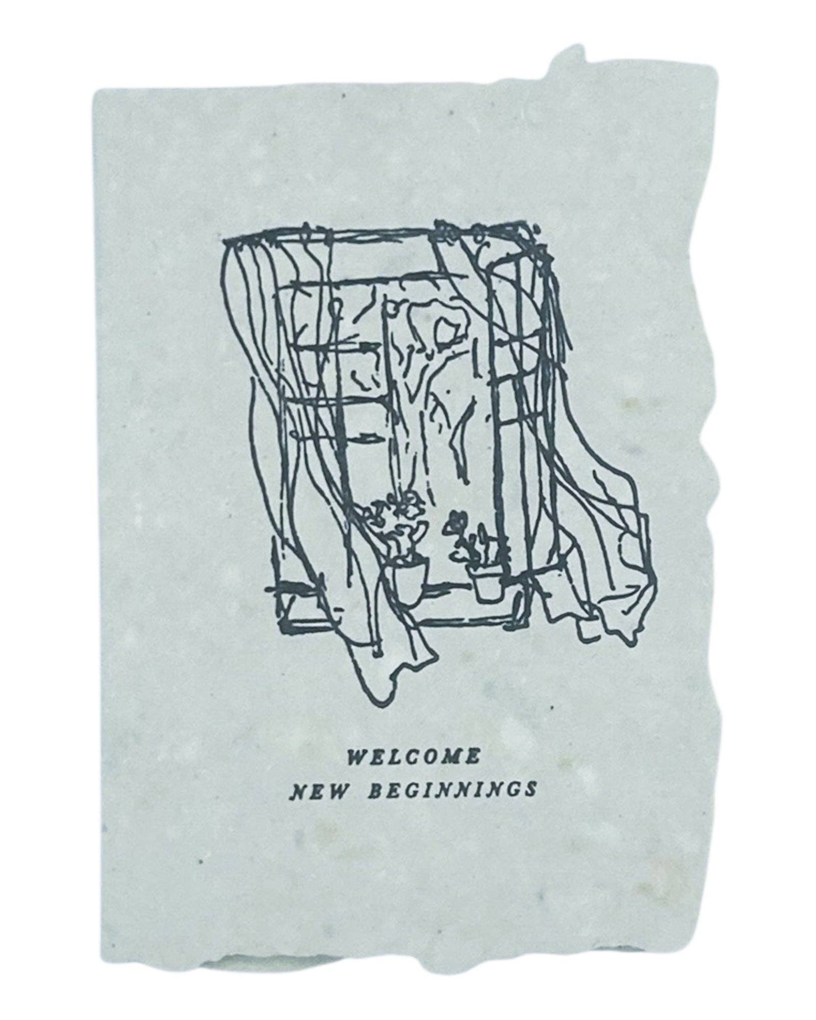 Welcome new beginnings card