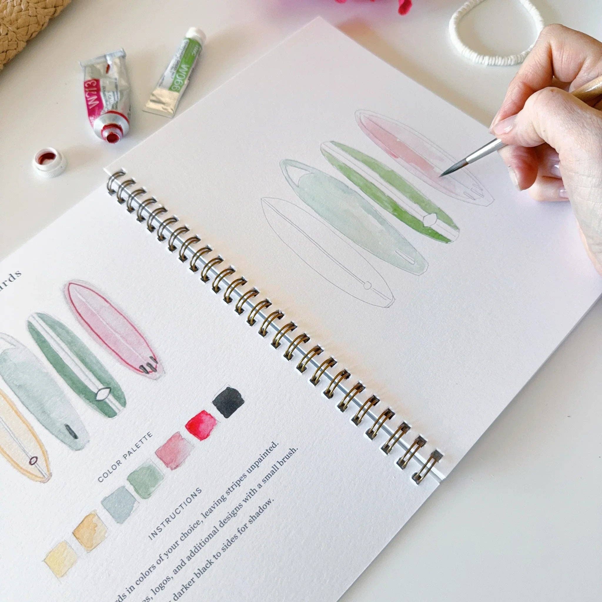 Tropical watercolor workbook
