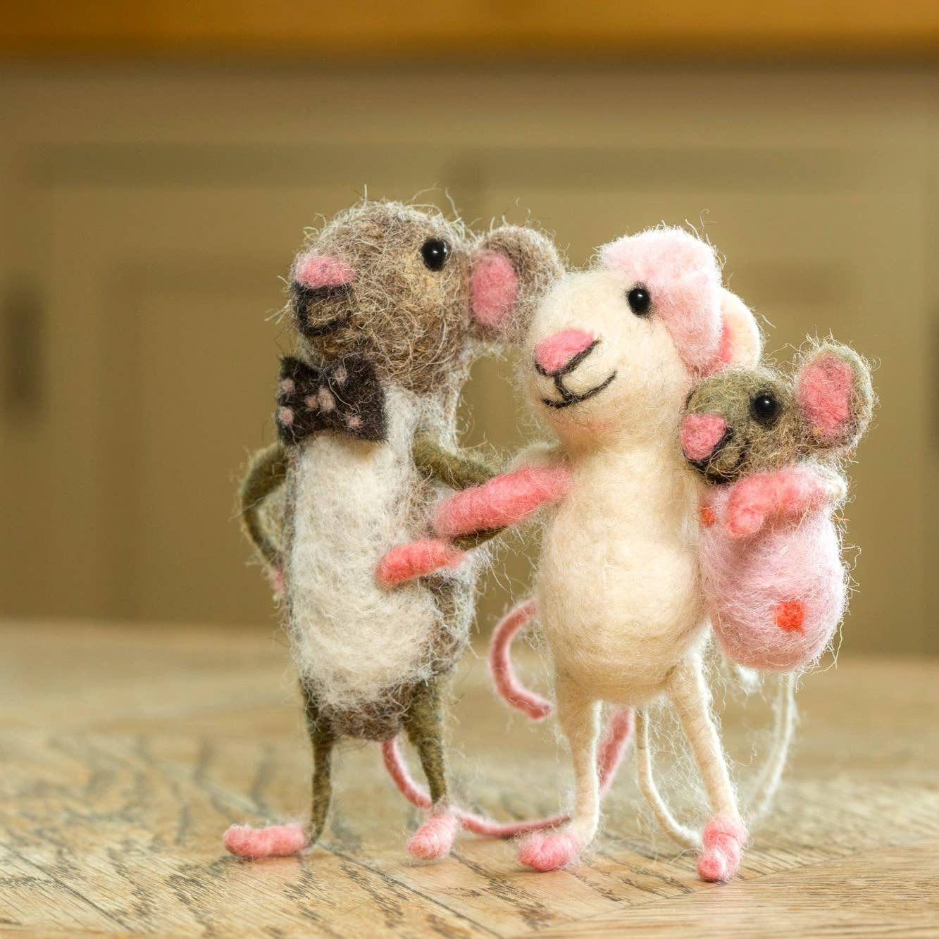 Mummy and Daddy  Mice Carrying Baby Girl