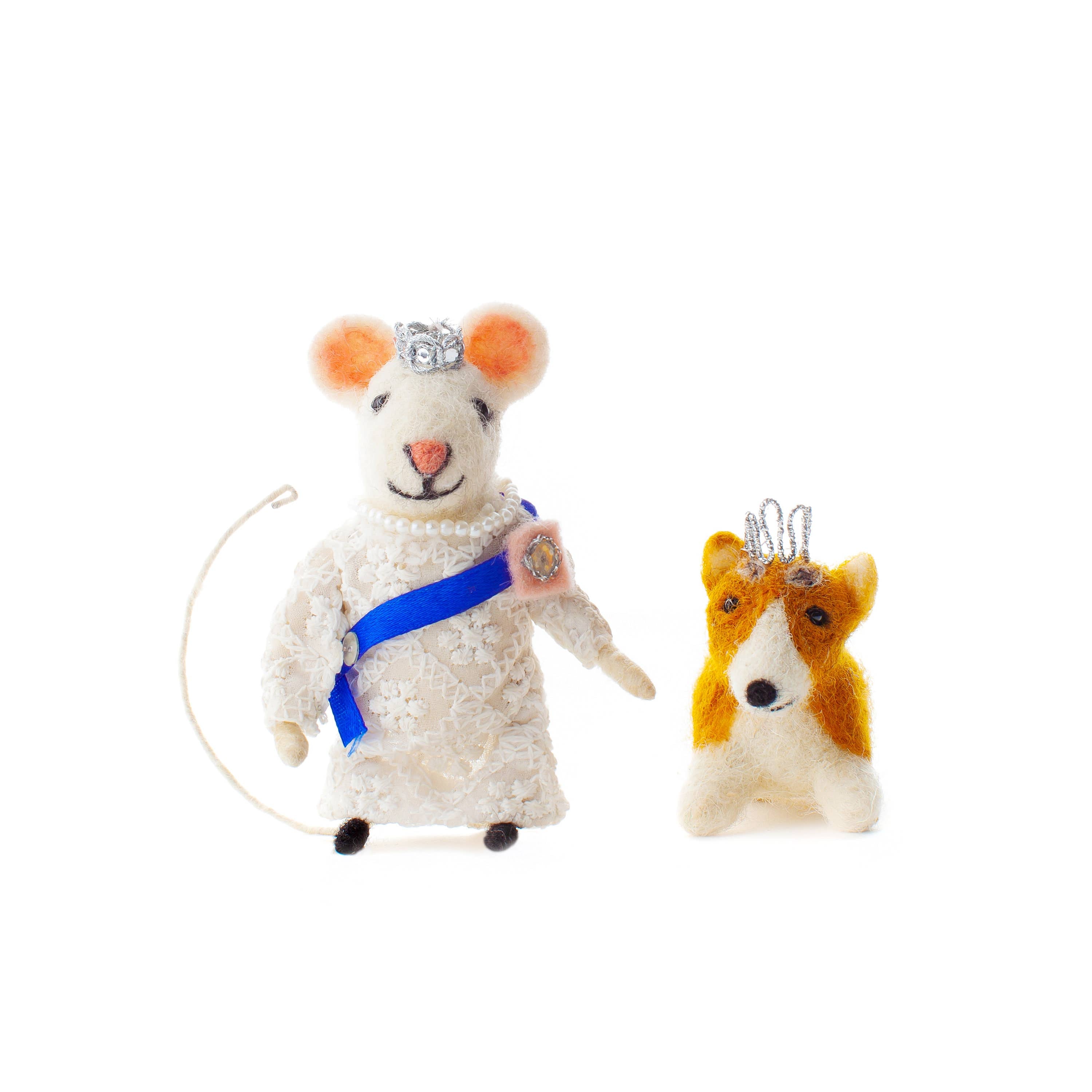 Queen Mouse with Princess Corgi