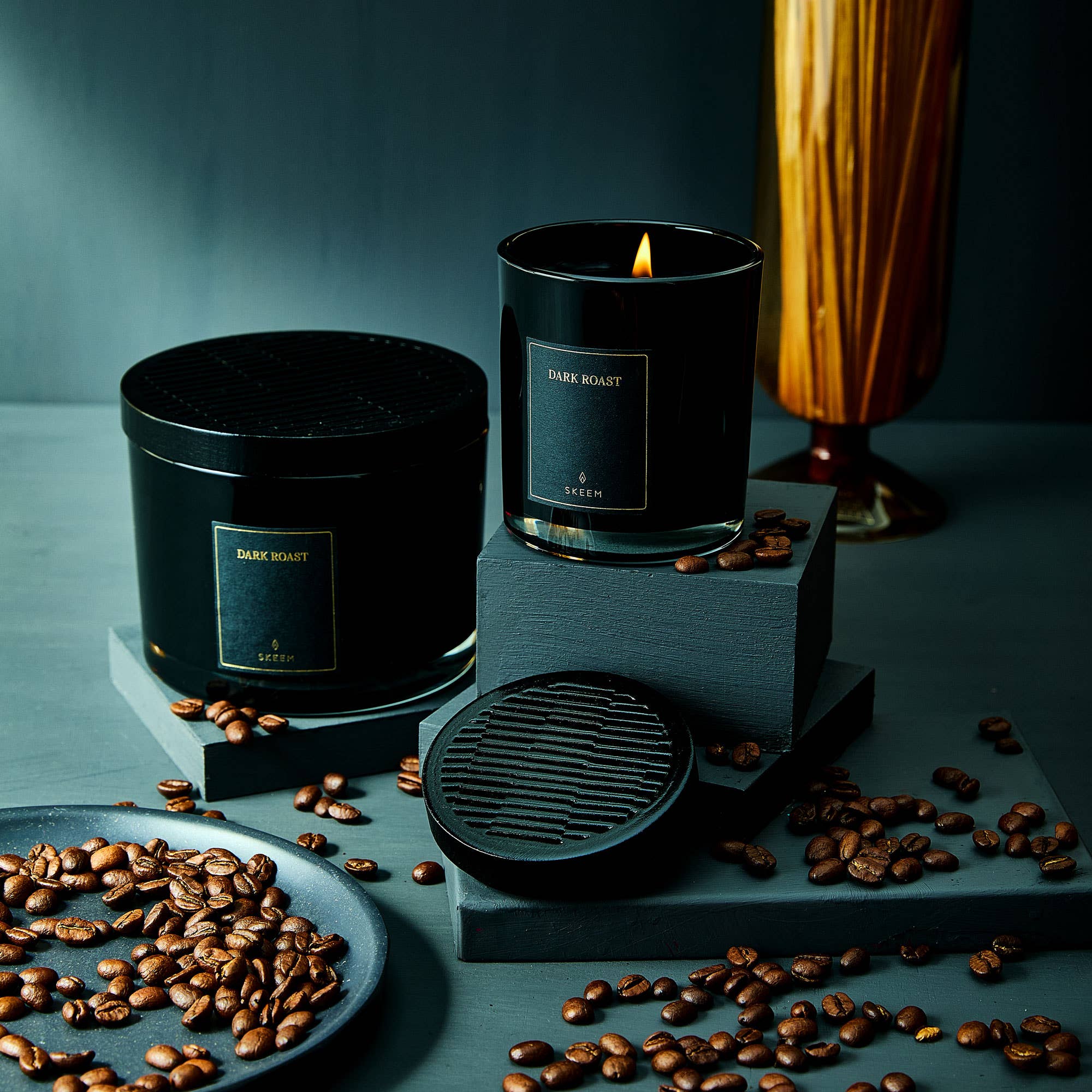 Obsidian 3-Wick Candle, Dark Roast