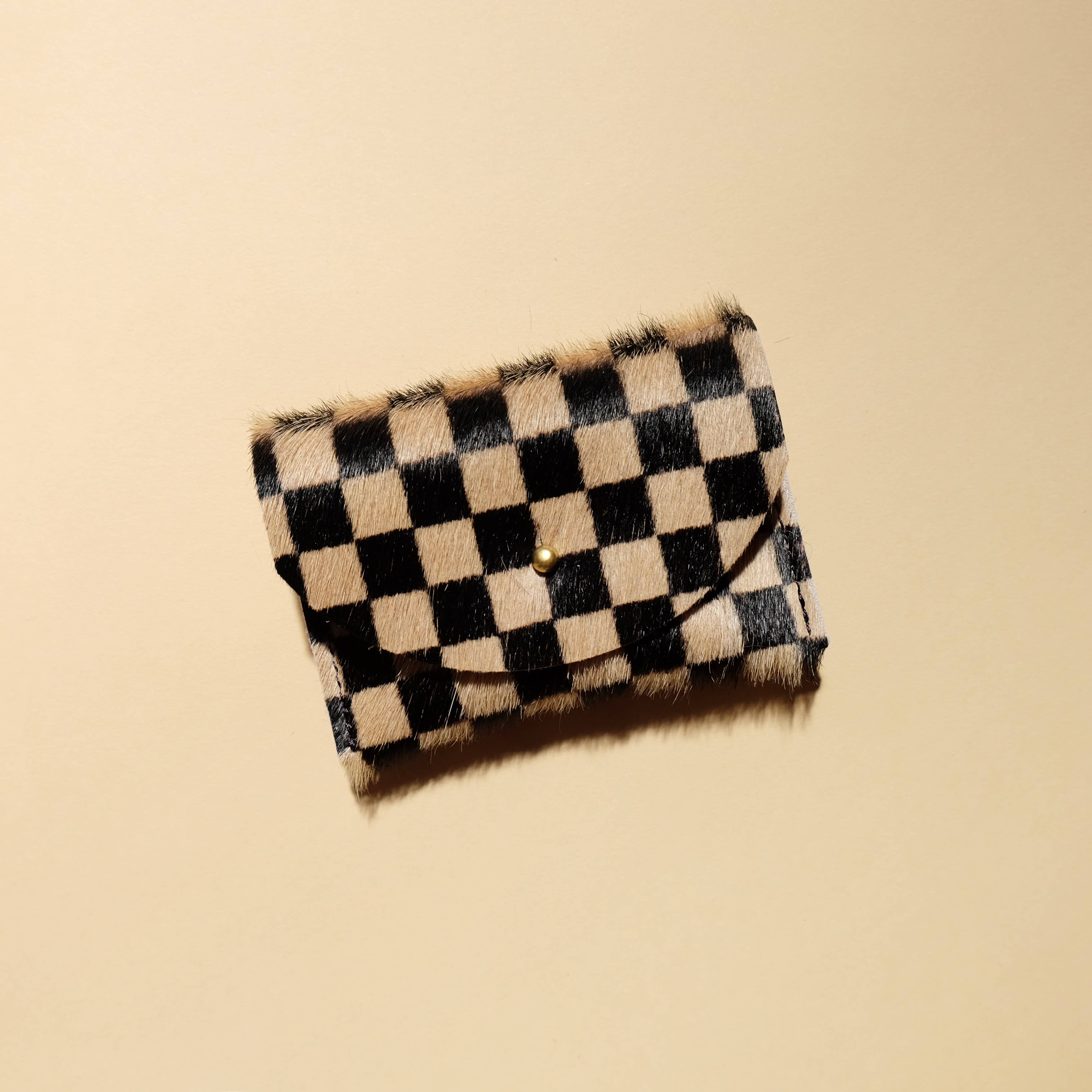 Cardholder - Tan Checkered