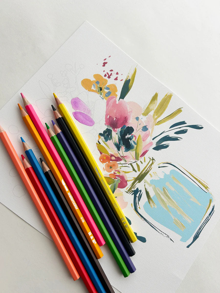 12-Color Watercolor Pencil Set