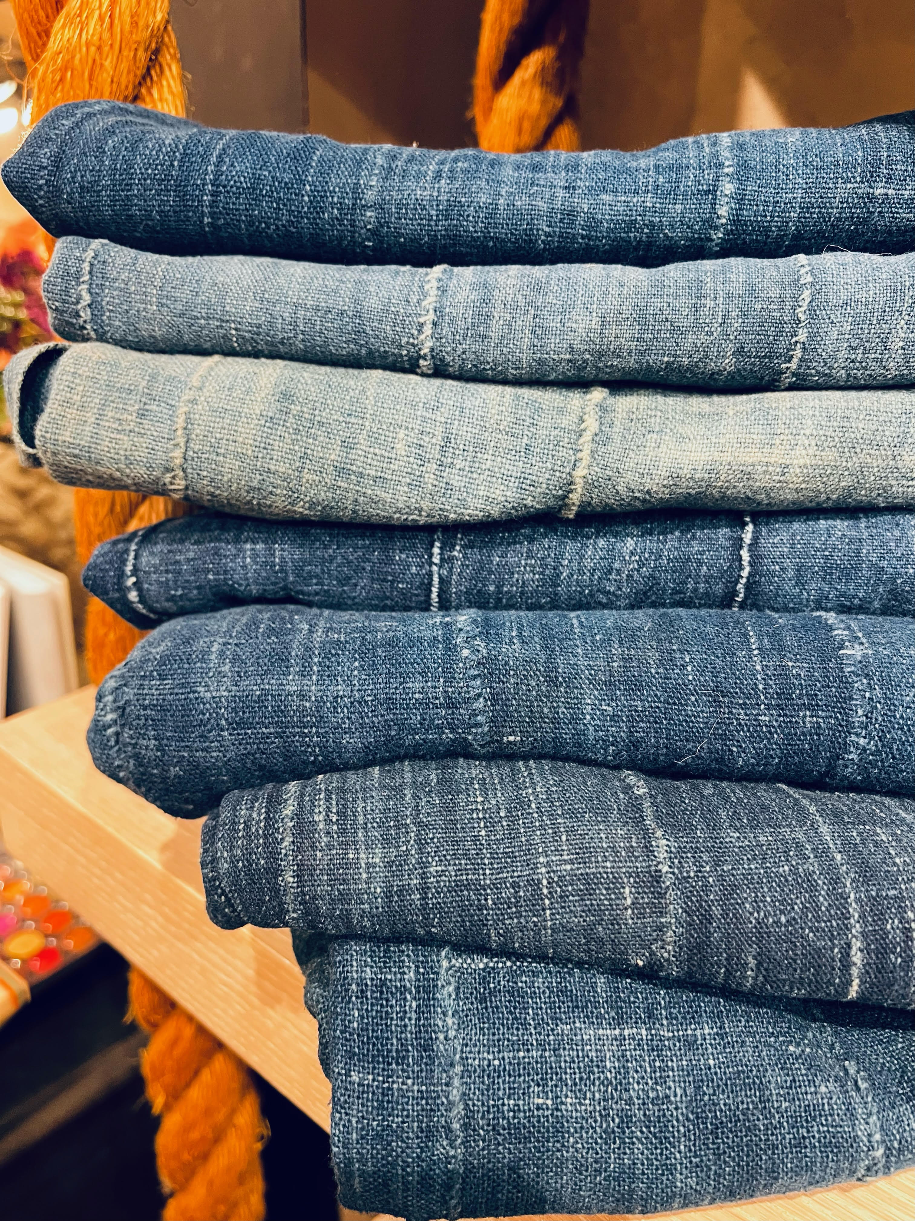 Indigo Dyed Mud Cloth
