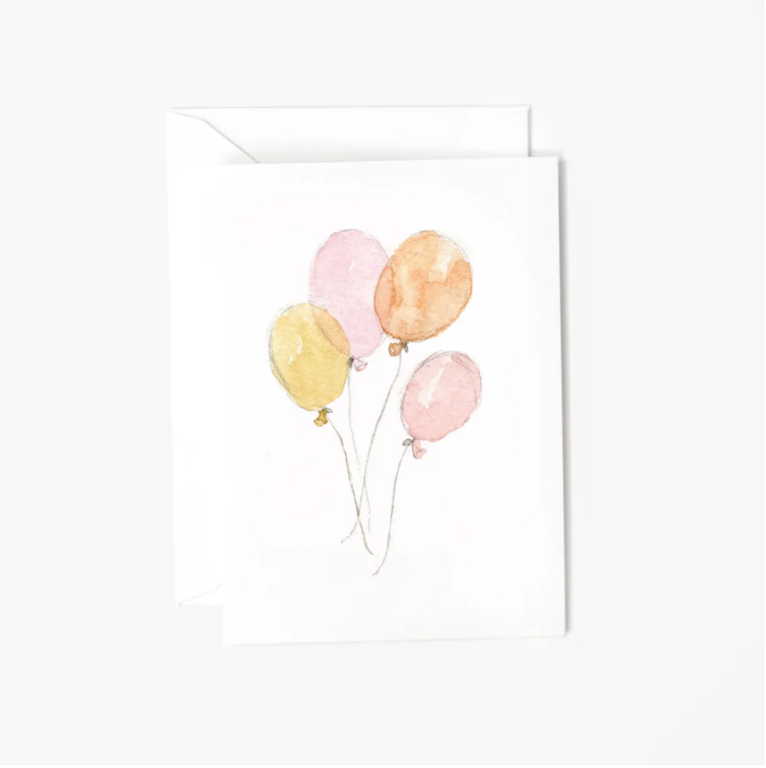 Mini Notecards - Pink Balloons
