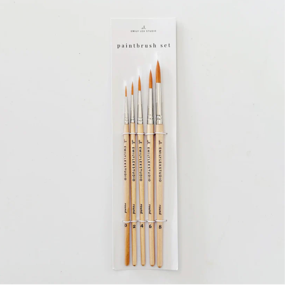 Watercolor Paintbrush Set of 5 Brushes