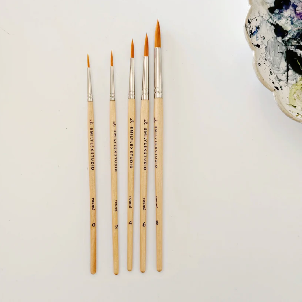 Watercolor Paintbrush Set of 5 Brushes
