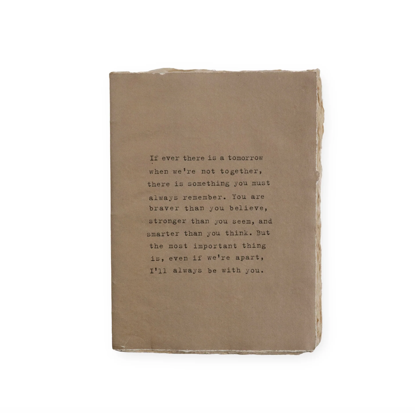 If Ever There Is A Tomorrow Large Deckled Edge Notebook - Sage