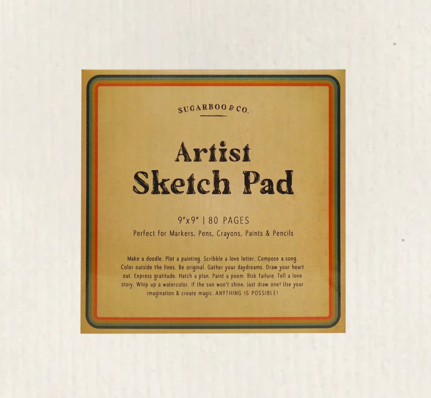 9"x9" Artist Sketch Pad