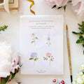 Garden flowers paintable watercolor notecard set