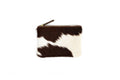 Zipper Pouch - Brown + White