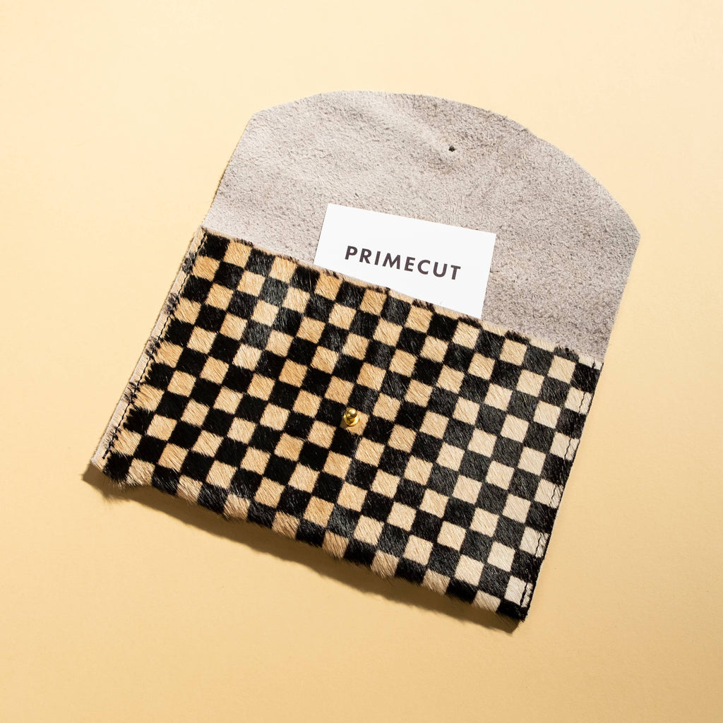 Envelope Pouch - Tan Checkered