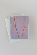 Blank Botanical Note Card - Coral Bells