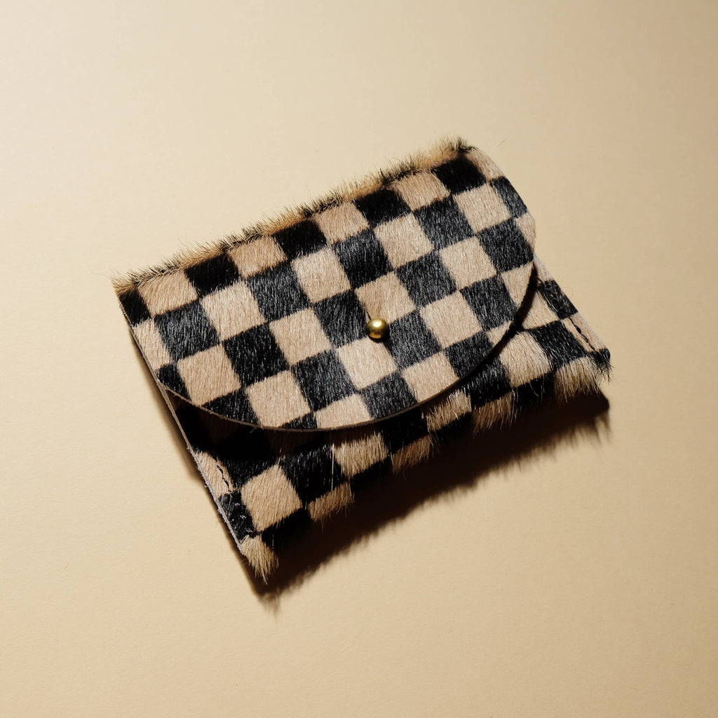 Cardholder - Tan Checkered