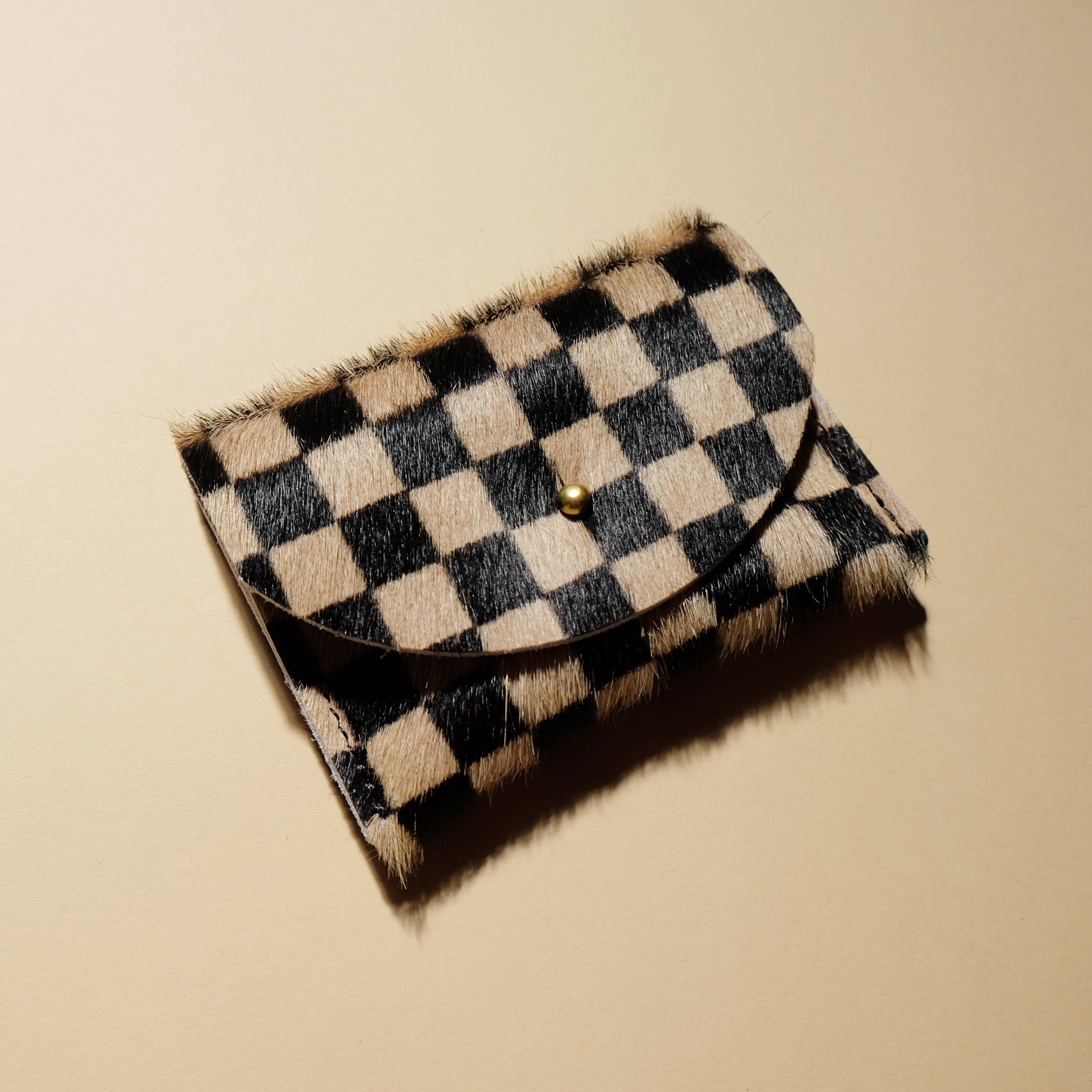 Cardholder - Tan Checkered