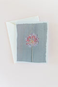 Blank Botanical Note Card - Chive Blossom